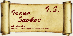 Irena Savkov vizit kartica